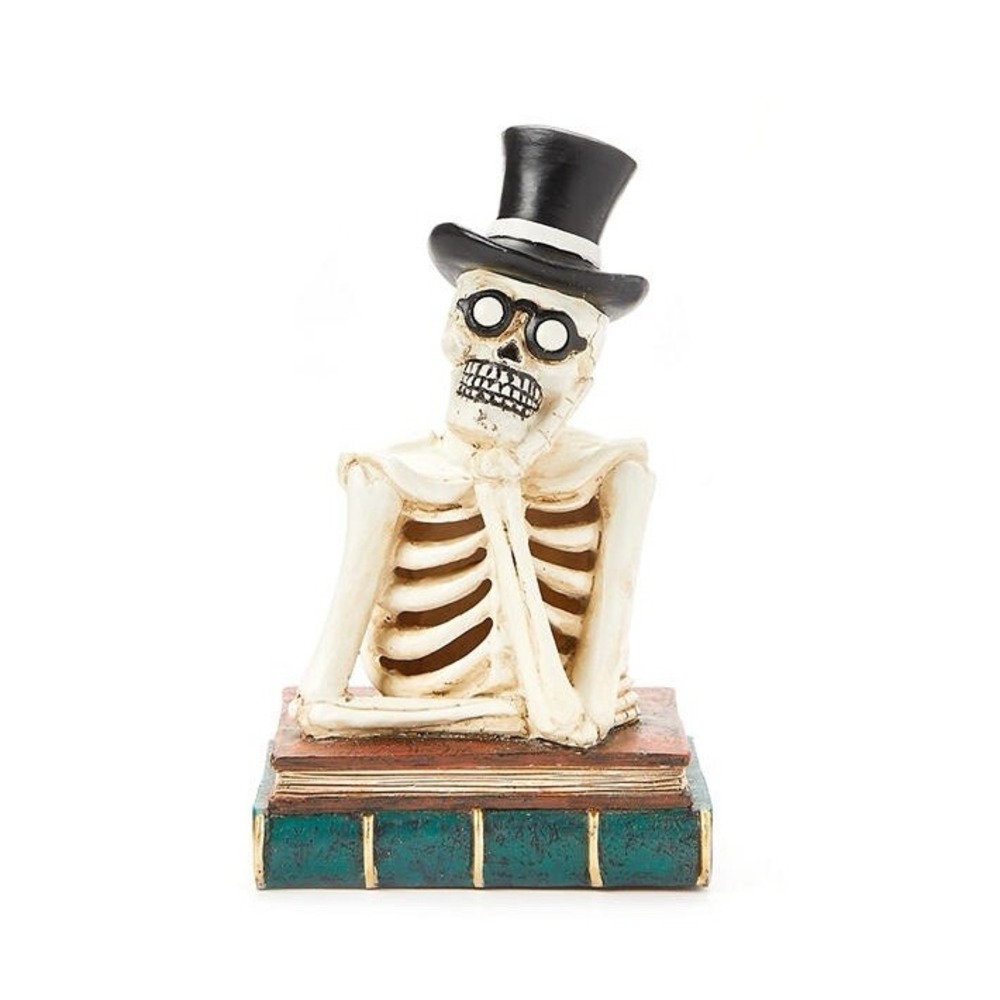 Dark Enchantment Skeleton With Top Hat & Books Figure Halloween